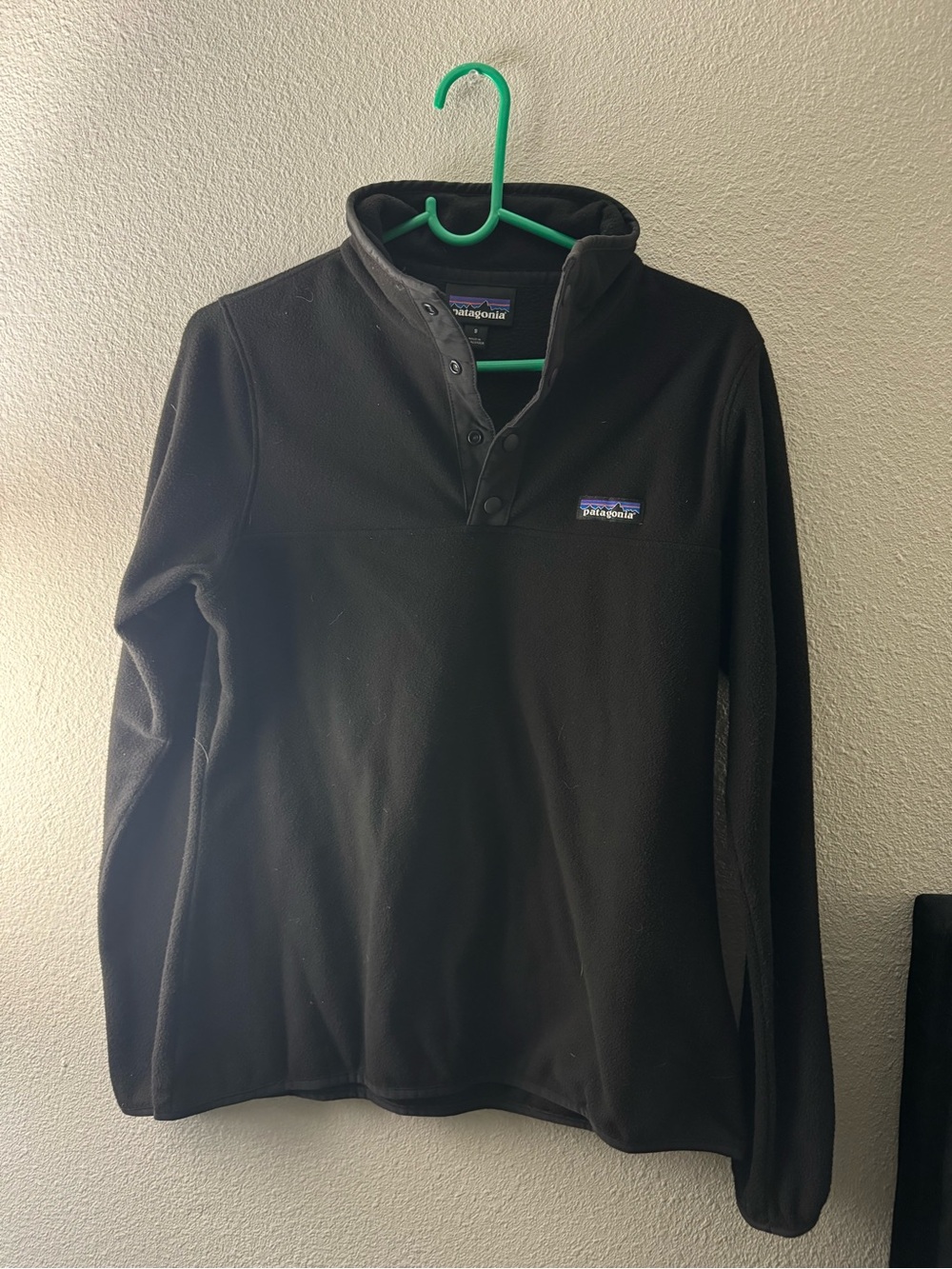 Patagonia Black Snap-Front Fleece Pullover